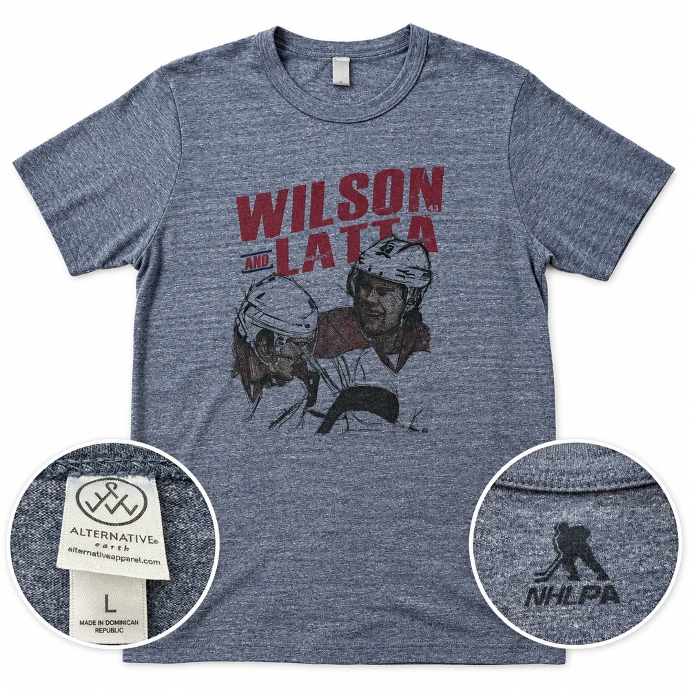 Tom Wilson Michael Latta Capitals NHLPA Graphic T Shirt Mens L Hockey Rare